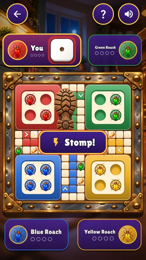 The shoe stomping the Cockroach board